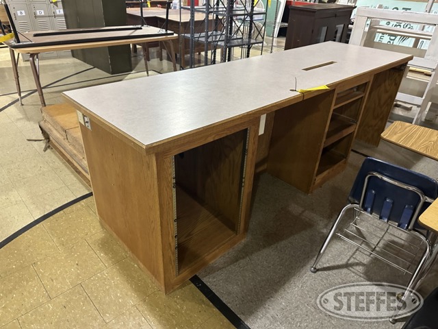 Desk unit & wood cabinet